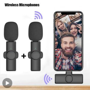 Professional Lavalier Dual Wireless Lapel Microphone Mic For iPhone Android Mobile Cell Phone PC Buttonhole Tie Micro Microphon