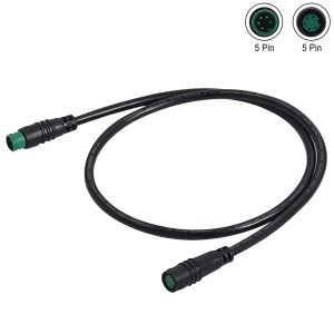 Cáp Nối Dài Chống Nước 5 Chân Đực Cái Cho Màn Hình Động Cơ Giữa Xe Đạp Điện Bafang Phụ Tùng & Phụ Kiện Xe Tay Ga
