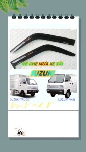 Vè che mưa xe tải Suzuki_gắn cho xe tải suzuki và xe bán tải suzuki blind van_vè che mưa có loại đen dẻo có tem đen dẻo không tem (giá 1 cặp).