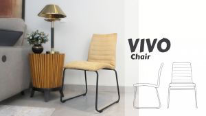 Kursi Makan Dining Chair Kursi Restoran Kursi Hadap - Seahorse VIVO Minimalis Besi Powder coating Ergonomis