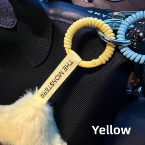 Anti-Theft Love Keychain Pendant for Labubu Dolls High-Energy Frontal Design Digital Accessories Earphone Safety Belt