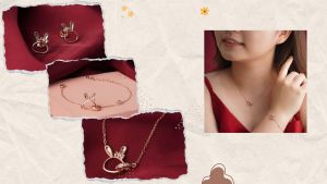 DAVINA Ladies Rarita Necklace Rose Gold Plated Sterling Silver 925 - Kalung Wanita Perak S925