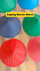 Caping bambu warna / topi caping warna premium
