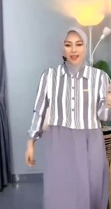 Gamis BELINDA Dress Kombinasi Crinkle Airflow Premium /Gamis Salur Model Terbaru 2025 Kekinian