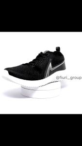 FIURI - Ando - BOAZ 35-43 Hitam Putih - Sepatu Kets Pria - Sepatu Sneakers Pria - Sepatu Olahraga Sport Pria - Sepatu Casual - Sepatu Jogging Lari Fitness Gym Senam Pria - Sepatu Sekolah Bertali SD SMP SMA - Fiuri