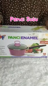 PANCI ENAMEL 18CM GSF G-4118 / PANCI SUSU ENAMEL UK 18CM / PANCI KUAH ENAMEL / PANCI KUWAH ENAMEL / PANCI ENAMEL ANTI LENGKET ANTI GORES GSF G 4118 / GSF 4118