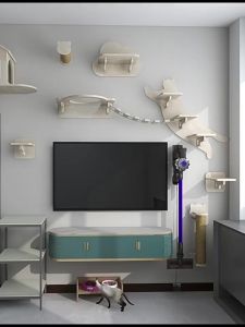 DIY Hanging wall cat climbing frame wall type solid wood cat wall jumping platform cat wall cat nest wall hanging wall