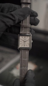 Jam Tangan Pria Christophe Arden CA 2003 MDLSSLG Light Grey Dial Light Grey Leather Strap