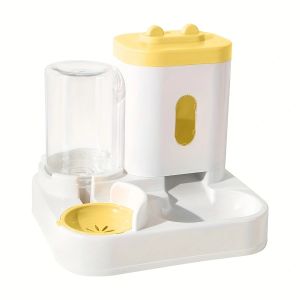 Pet Feeder and Water Dispenser for Cats: Plastic Battery-Free Suitable for Cats and Dogs