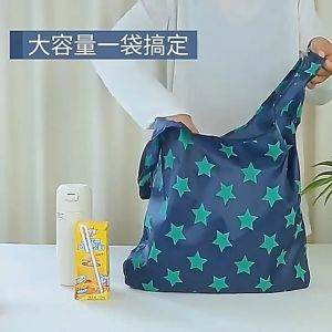 Foldable Shopping Bag Foldable Grocery Bag Travel Bag Beg Lipat Waterproof Large Tote Bag Portable Recycle Bag Eco Bags
