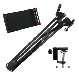 360° Adjustable Tablet Phone Stand Rotatable Long Arm Metal Holder For iPad for 4 to 11 inch Xiaomi iPhone Huawei Samsung Mobile