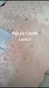 (Per Meter) RDK349 Renda Bordir Motif Cantik Lebar 9Cm