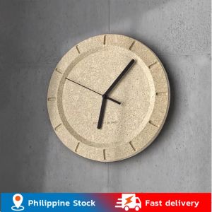💥Dream Best🔥 Modern Simple Clock Northern Europe Home Functional Model Room Art Decoration Adsorbed Formaldehyde Mute Wall Clock 30*30cm