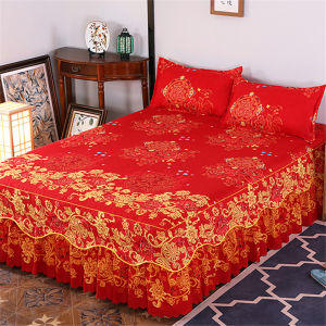 Thick Bed Skirt Simmons Mattress Korean Style Bedspread Mattress Cover Bedspread Bed Sheet One-Piece Fitted Sheet 1.8/1.5/1.2 M