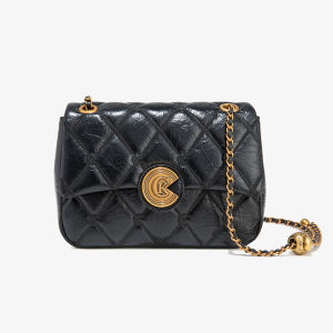 Ladies Chain Strap Square Bag Official Website Small C&K New 2025 Diamond Grid High-End Single Shoulder Slant Carry Bag