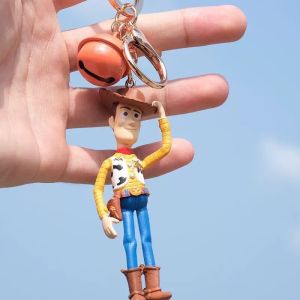 Bandai | 2026 Cute Toy Story 5 Woody And Buzz Lightyear Doll Keychain Bag Cartoon Pendant Anime Figure Accessory For Birthday Gift