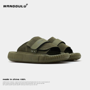 Mens Summer Slip-On Sandals Soft Bottom Anti-Slip Casual Outdoor Beach Shoes Trendy Brand Chen Guangshi Flat Slippers