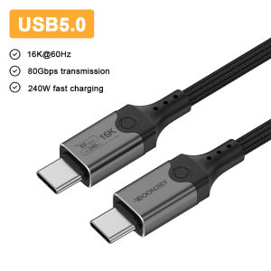 BSN | 16K USB 5 Thunderbolt Cable 4K 544Hz 80Gbps Type C TO USB-C Cable PD240W Type-c Charge Cable for Macbook Pro Laptop Power Bank