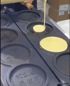 เครื่องทำวาฟเฟิลรูปเหรียญ 10วอน วาฟเฟิลชีสยืด4ชิ้น 📌มีพร้อมส่ง