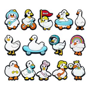 Hot Toys | 14Pcs Cute Duck Shoe Charms Set Clog Sandals Wristband Bracelets Decoration Shoes Accessories Buckle for Boys Girls