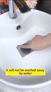 สติกเกอร์กรองท่อระบายน้ํา รุ่นไฟเบอร์กลาสตาข่าย สติ๊กเกอร์ตาข่าย 7CM/5เมตร ที่กรองที่ดักผมท่ อระบายน้ำอ่างล้างจานท่อระบายน้ำทิ้งสติกเกอร์ตาข่ายใช้แล้วทิ้งสำหรับห้องน้ำ