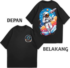 kaos pria dewasa motif depan belakang lengan pendek atasan kaus distro laki laki baju oblong cowok - ASTRONOT 001