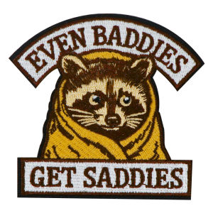 1PC Raccoon Waste Bin Embroidered Patch Iron On Humorous Morale Inspiring Badge DIY Gift For Clothes Cap Bag Jacket Trucker Hat