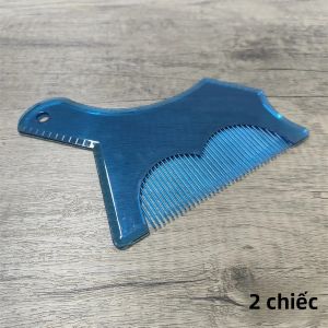 Bộ Lược Tạo Kiểu Râu 2 Cái Dành Cho Nam - Hướng Dẫn Tỉa Ria Mép Dụng Cụ Tạo Kiểu Râu Cho Đường Hàm Đường Cổ Và Cân Đối - Lược Nhựa