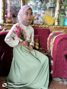 Gamis muslim anak fasmina/pakayan buat lebaran/baju muslim terbaru/fashion wanita terbaru 2025