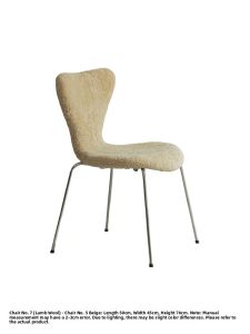 Retro Style Lamb Fur Stacking Dining Chair No.7 by ZhuoMu Nordic Bauhaus Designer Stackable Vintage Wind Restaurant Chair