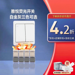 Panasonic | YaYue 86 Type Dual Control Switch Panel With Fluorescent Indicator