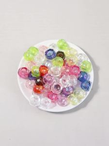 10pcs Acrylic Beads Lily Of The Valley Flower Beads UV Single Hole Transparent Bead Cap For Jewelry Making DIY Earrings Supplies