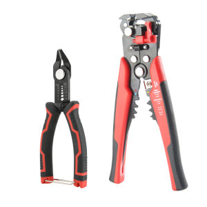 เครื่องตัดด้านข้าง 3-in-1 แพ็ค 2 ชิ้น คีมตัด เครื่องปอกสายไฟ เครื่องปอกสายไฟอัตโนมัติ 10-24 AWG และเครื่องตัดด้านข้าง 20-10 AWG
