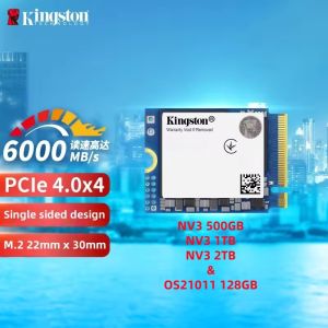 Kingston OS21011 128GB & NV3 500GB 1TB 2TB M.2 2230 PCIe 4.0 NVMe SSD | Up to 6000MB/s - Stream Deck Laptop Desktop Compatible