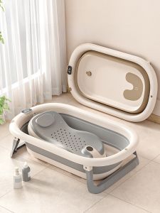 Large Size Foldable Baby Bath Tub Infant Toddler Sitting Lying Bath Bucket Child Home Use Newborn Essential Baby Bath Products