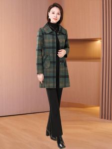 MAIMEI | Check Pattern Wool Coat for Petite Women