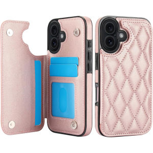 เคสกระเป๋าเงินสำหรับ iPhone 17 Pro Max Max 3-4ซองใส่บัตรเคสหนัง PU กันกระแทกแม่เหล็กคู่สำหรับ iPhone 17Air16 Pro Max16E1514131211