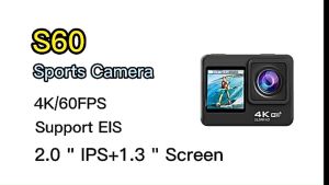 【24H Ship】Q60AR Dual Screen Action Waterproof Camera 4K 60FPS 20MP 2.0 Touch LCD EIS Remote Control WiFi Sport Digital Camera