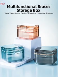 Orthodontic Retainer Box Portable Denture Storage