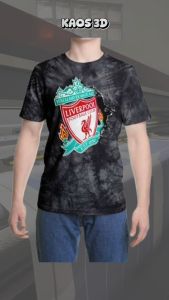 Kaos 3D 3 Dimensi Livrpudlan Logo Retak Premium Bangkok Thailand
