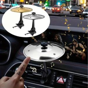 1PC Car Crash Cymbal Air Vent Mini Drum Car Hand-Shooting Cymbals Car Drum Cymbal Air Vent Musical Instrument for Car Interior