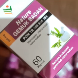 Obat Penggemuk Badan Alami / Nature Gemuk Badan Original 60 Kapsul