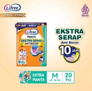 Lifree Pants Popok Dewasa Celana Extra Serap M40/L32/XL24 | Pempers Lifree Extra Serap Pants Dewasa Lansia