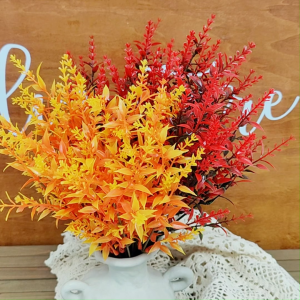 พืชเทียมทนรูปลักษณ์ยูวีส สำหรับกลางแจ้งพืชใหม่ 1 พวงดอกไม้ปลอมตก 1 บรรทัดริมหน้า ระเบียง 3 ตัว