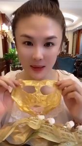 มาส์กลอกหน้าทองคำ HUASURVมาสก์หน้าพิษงูเปปไทด์ทองคำเรตินอล ครีม มาส์กหน้าไวท์เทนนิ่ง มาส์กทองคำแท้ หน้าใสเด้งกระชับ มาร์คหน้า