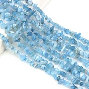 5-8mm Natural Stone Aquamarine Chip Beads Irregular Small Tumbled Gemstone for Jewelry Making Diy Necklace Bracelet Accessories
