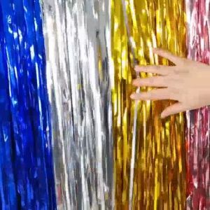 Gold Shiny Fringe Curtain Wall Door Room Decoration Birthday Wedding Party