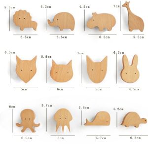 DIHUANTUO | Cartoon Animal Shaped Wooden Wall Hook