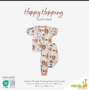 VELVET JUNIOR SET BAJU PENDEK CELANA PANJANG BAYI PIYAMA ANAK 1 SETEL