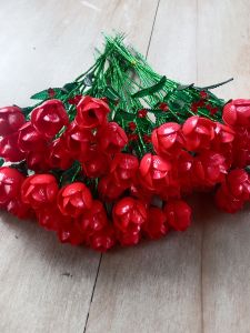 bunga hias akrilik tulip+sakura (isi 12pcs bunga)